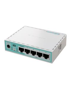 Рутер MikroTik E50UG, hEX refresh, 512MB, 5xGE, RouterOS L4, plastic, PSU, USB