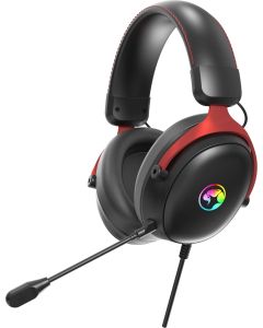 Геймърски Marvo Tactic X, USB 2m, 53 mm, -38 dB, 32 ohm, 115 dB, 20 KHz, RGB, Mикорофон, Черен