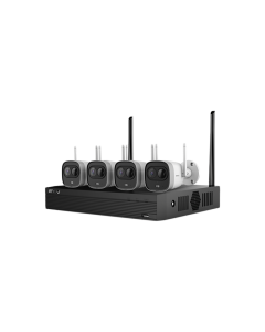Wireless CCTV Kit -Lite, camera: Bullet 2C, resolution 2Mpx, 1-2.8" progressive CMOS, H.265, 25fps, 16xDigital Zoom, 2.8mm lens, night vision (IR) up to 30m, field of view: 102°. NVR: 1TB HDD, 1x SATA 2.0 (up to 8TB), 4CH 1080P@ H.265