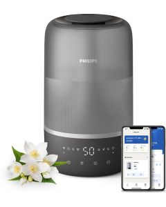 Овлажнител на въздух PHILIPS Series 1000, ножен режим, Таймер, 34 dBA, Тъмносив