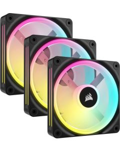 Серия CORSAIR QX RGB, iCUE LINK QX120 RGB, 120 мм RGB вентилатор с магнитен купол