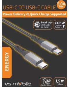 VSM CABLE USB-C - USB-C 1.5 BK