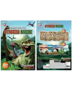 Moxy Книжка със стикери Динозаври, А4