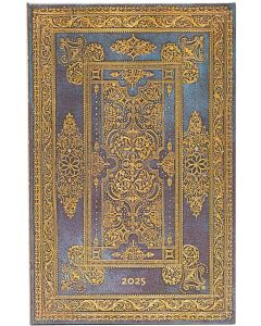 Paperblanks Планер Blue Luxe, Maxi, хоризонтален, твърда корица, 80 листа, за 2025 година