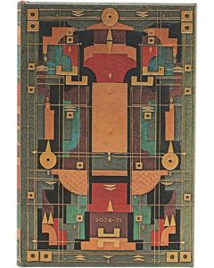 Paperblanks Планер Lion\'s Den, Mini, хоризонтален, твърда корица, 104 листа, за 2024-2025 г