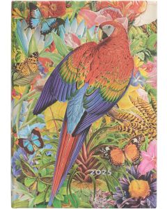 Paperblanks Планер Tropical Garden, Midi, хоризонтален, твърда корица, 80 листа, за 2025г