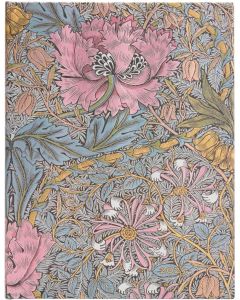 Paperblanks Планер Morris Pink, Ultra, вертикален, твърда корица, 80 листа, за 2025 година