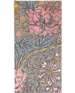 Paperblanks Планер Morris Pink, Slim, хоризонтален, твърда корица, 80 листа, за 2025 година