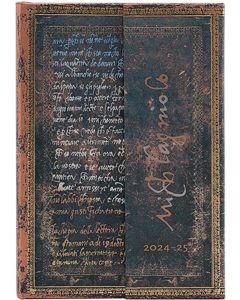 Paperblanks Планер Michelangelo, Mini, хоризонтален, твърда корица, 104 листа, за 2024-2025 година