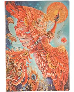 Paperblanks Планер Firebird, Midi, 1 ден на страница, мека корица, 216 листа, за 2025 година