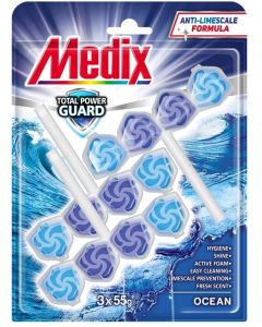 Ароматизатор за тоалетна Medix WC Ocean, 55 g, 3 броя