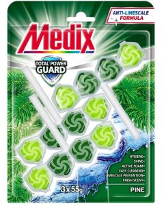 Ароматизатор за тоалетна Medix WC Pine, 55 g, 3 броя