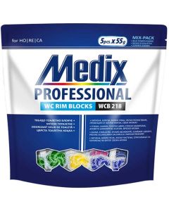 Ароматизатор за тоалетна Medix WC B 218, твърдо блокче, 5 броя