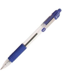 Zebra Химикалка Z-Grip, прозрачна, 1.0 mm, синя