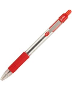 Zebra Химикалка Z-Grip, прозрачна, 1.0 mm, червена