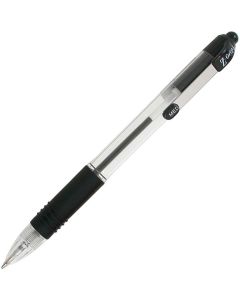 Zebra Химикалка Z-Grip, прозрачна, 1.0 mm, черна