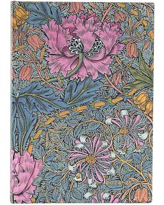 Paperblanks Планер Morris Pink, Midi, хоризонтален, мека корица, 112 листа, за 2024-2025 година