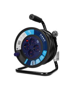 Кабелна макара 4x 2P+E Шуко 30m 3G1.5 с термозащита IP20 - ORNO OR-AE-13153(GS)/30M