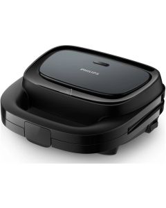 PHILIPS Сандвич-Тостер Series 3000, фиксирана плоча за сандвичи, Черен