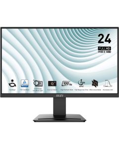 MSI PRO MP2412, 23.8" Full HD, VA, 100 Hz, 300 cd/m2, 1ms, 1x HDMI, 1x DisplayPort, Черен