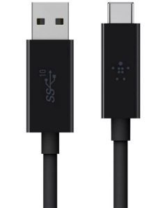 Кабел Belkin, USB-C към USB-A, черен
