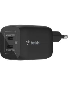 Зарядно Belkin BoostCharge USB-C x 2 65W, Черен