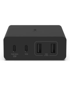 Зарядно устройство Belkin BoostCharge Pro, Gan, 4 порта/ USB-C x2 и USB-A x2/108W с кабел 2M, Черен