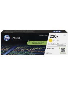 HP 220X LaserJet, оригинална тонер касета до 5500 страници, Жълт