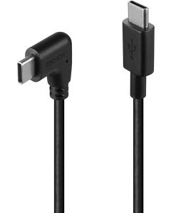 LINDY LNY-32005 : Кабел USB 2.0 USB-C към USB-C, 90° под ъгъл, десен, 1м
