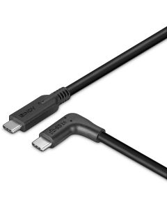 LINDY LNY-32019 : Кабел USB 3.2 USB-C към USB-C , 90° под ъгъл, десен, 10Gbps, 1.5 м