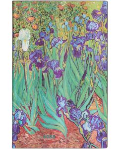 Paperblanks Планер Van Gogh's Irises, Maxi, хоризонтален, мека корица, 88 листа, за 2025 година