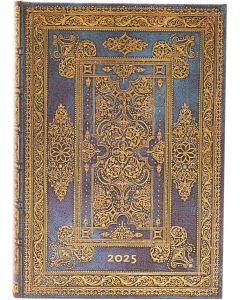 Paperblanks Планер Blue Luxe, Midi, 1 ден на страница, твърда корица, 208 листа