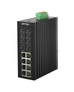 Индустриален суич 8*10-100-1000Base-T + 4*100-1000Base-X SFP + 4*1G-2.5-10GBase-X SFP+ Layer 3