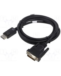 Кабел Digitus, DisplayPort - DVI, черен, 2 м