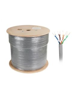 Кабел FTP Cat5e 24AWG CU - меден, сив, 500 метра