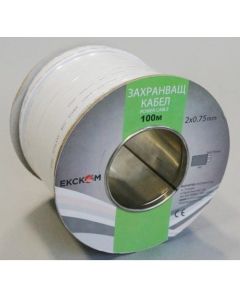 Захранващ кабел 2х0.75мм, 100 метра