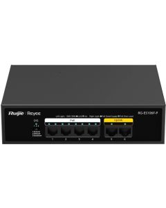 Switch Ruijie RG-ES106F-P, 6x10-100M, 4 x PoE+, 54W, неуправляем, наст.