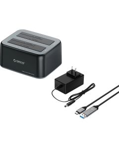 Orico докинг станция Storage - HDD-SSD Dock - 2 BAY 2.5-3.5 USB-C-USB-A - 6829C3-V1
