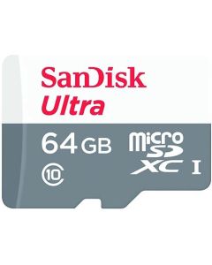 Карта памет SANDISK Ultra microSDXC UHS-I, 64GB, Class 10, 100Mb-s