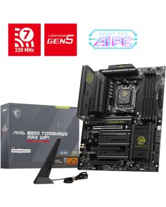 MSI MAG B850 TOMAHAWK MAX WIFI, AM5, 4х DDR5, 5000 Mb/s, WiFi 7, ВТ 5.4, HDMI, ATX
