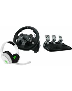 Logitech G920 Driving Force Racing Wheel - Black, Astro A10, PS5-PS4 - White