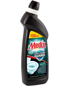 Препарат за почистване на тоалетни Medix Total Power Guard Intense, гел, черен, 750 ml