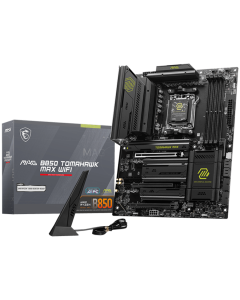MSI MAG B850 TOMAHAWK MAX WIFI, ATX, Socket AM5, 4x DDR5, 3x PCIe 3.0 x16 slot, 4x M.2 slot, HDMI, 7.1 HD Audio, 5G LAN, WiFI7