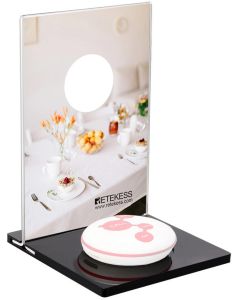 RETEKESS TD024, Menu Holder с поставка за безжичен бутон, 110 x 100 x 154 мм, водоустойчив, черен