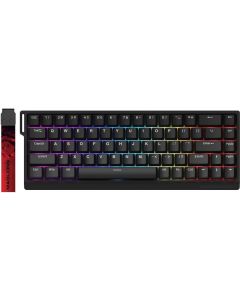 Геймърска Professional Gaming Mechanical Keyboard MAD 68 HE RGB - 1K, Magnetic Amber Pro Switches, Черна/червена