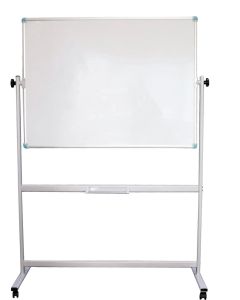Office 1 Бяла дъска, 90 x 120 cm, магнитна, двулицева, на колела