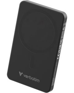 Verbatim Charge 'n' Go Essentials Power Bank Magnetic Wireless 5000mAh Black