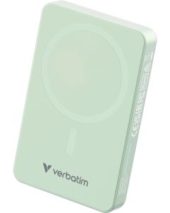 Verbatim Charge 'n' Go Essentials Power Bank Magnetic Wireless 10000mAh Green