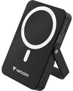 Verbatim Charge 'n' Go Power Bank with Stand Magnetic Wireless 10000mAh Black