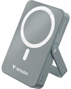 Verbatim Charge 'n' Go Power Bank with Stand Magnetic Wireless 10000mAh Grey